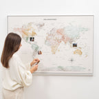 World Map on Canvas - Colorful - SJB-DIAMOND ELITES