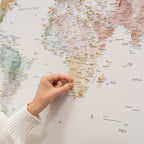 World Map on Canvas - Colorful - SJB-DIAMOND ELITES