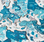 3D Wooden World Map Aurora Enjoy The Wood