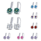 1ct D Color Moissanite 925 Sterling Silver Drop Earrings for Women Wedding BandsCo Straps