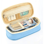 Colorful Pencil Organizer Pouch Pen Holder School Supplies Portable Travel Simple Storage Box Easy Grip Handle Stevvex