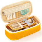 Colorful Pencil Organizer Pouch Pen Holder School Supplies Portable Travel Simple Storage Box Easy Grip Handle Stevvex
