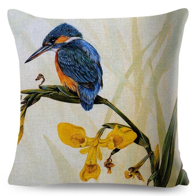 Colorful Pillow Cover Woodland Fox Bird Owl For Kids Room Sofa Home Decor Cute Cartoon Squirrel Cushion Cover Polyester Cotton Pillowcase Vintage Animal Throw Pillow Covers Wild Animals Cotton Linen Square Decorative Cushion Covers Stevvex