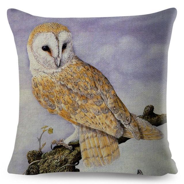 Colorful Pillow Cover Woodland Fox Bird Owl For Kids Room Sofa Home Decor Cute Cartoon Squirrel Cushion Cover Polyester Cotton Pillowcase Vintage Animal Throw Pillow Covers Wild Animals Cotton Linen Square Decorative Cushion Covers Stevvex