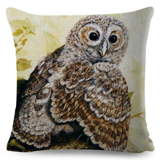Colorful Pillow Cover Woodland Fox Bird Owl For Kids Room Sofa Home Decor Cute Cartoon Squirrel Cushion Cover Polyester Cotton Pillowcase Vintage Animal Throw Pillow Covers Wild Animals Cotton Linen Square Decorative Cushion Covers Stevvex