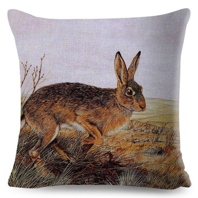 Colorful Pillow Cover Woodland Fox Bird Owl For Kids Room Sofa Home Decor Cute Cartoon Squirrel Cushion Cover Polyester Cotton Pillowcase Vintage Animal Throw Pillow Covers Wild Animals Cotton Linen Square Decorative Cushion Covers Stevvex