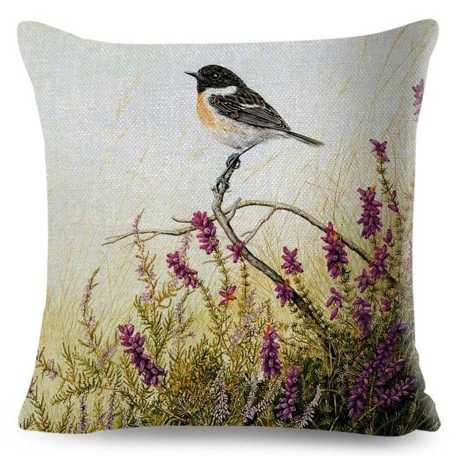 Colorful Pillow Cover Woodland Fox Bird Owl For Kids Room Sofa Home Decor Cute Cartoon Squirrel Cushion Cover Polyester Cotton Pillowcase Vintage Animal Throw Pillow Covers Wild Animals Cotton Linen Square Decorative Cushion Covers Stevvex