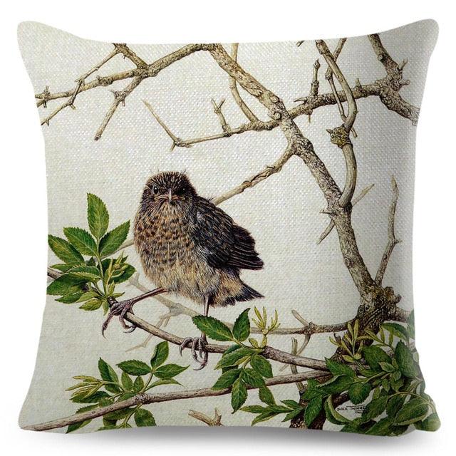 Colorful Pillow Cover Woodland Fox Bird Owl For Kids Room Sofa Home Decor Cute Cartoon Squirrel Cushion Cover Polyester Cotton Pillowcase Vintage Animal Throw Pillow Covers Wild Animals Cotton Linen Square Decorative Cushion Covers Stevvex