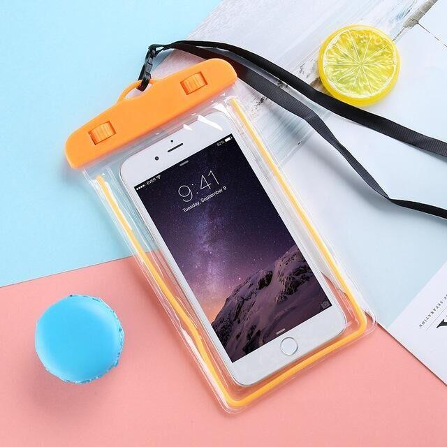 Colorful Pouch Universal Waterproof Cell Phones Useful Dropping Convenient To Use Lightweight Portable Bags Plastic Waterproof Underwater Pouch for Mobile Phone Case & Strap 3.5 -6 inch Stevvex