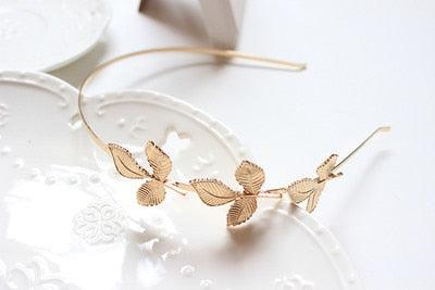 Colorful Rhinestone Flower Leaf Hair Hoop Headband Hairband for Women Girls Bezel Hair Band Hair Accessories Flower and Leaves Crown Hair Band for Bride and Bridesmaids Stevvex