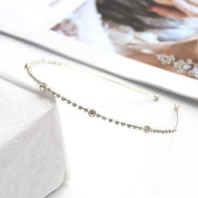 Colorful Rhinestone Flower Leaf Hair Hoop Headband Hairband for Women Girls Bezel Hair Band Hair Accessories Flower and Leaves Crown Hair Band for Bride and Bridesmaids Stevvex