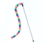 Colorful Rod Wand Feather Teaser Exerciser For Cats Soft Funny Interactive Toy For Pets Cute Cat Accessories Stevvex