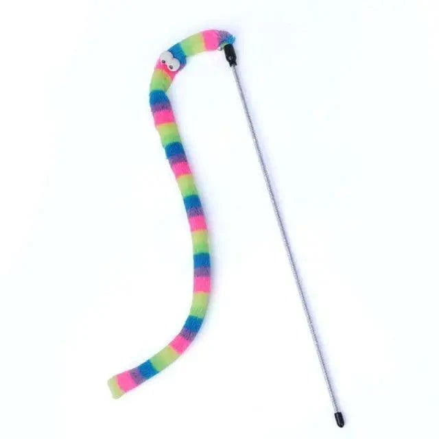 Colorful Rod Wand Feather Teaser Exerciser For Cats Soft Funny Interactive Toy For Pets Cute Cat Accessories Stevvex