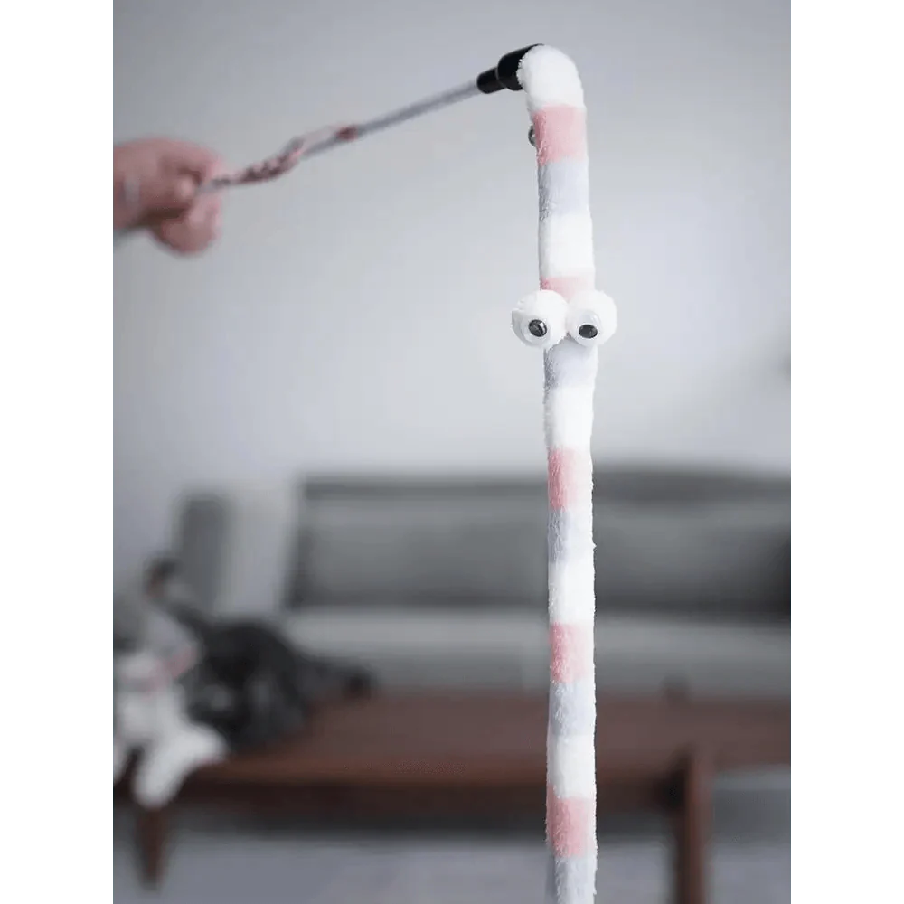 Colorful Rod Wand Feather Teaser Exerciser For Cats Soft Funny Interactive Toy For Pets Cute Cat Accessories Stevvex