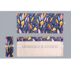 Colorful Roll Up Pencil Case Canvas Flowers Style Colored Pencils Wrap Multi-Purpose Pen Holder Cute Case Stevvex