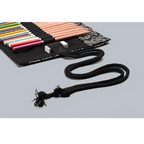 Colorful Roll Up Pencil Case Canvas Flowers Style Colored Pencils Wrap Multi-Purpose Pen Holder Cute Case Stevvex