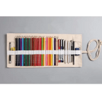 Colorful Roll Up Pencil Case Canvas Flowers Style Colored Pencils Wrap Multi-Purpose Pen Holder Cute Case Stevvex