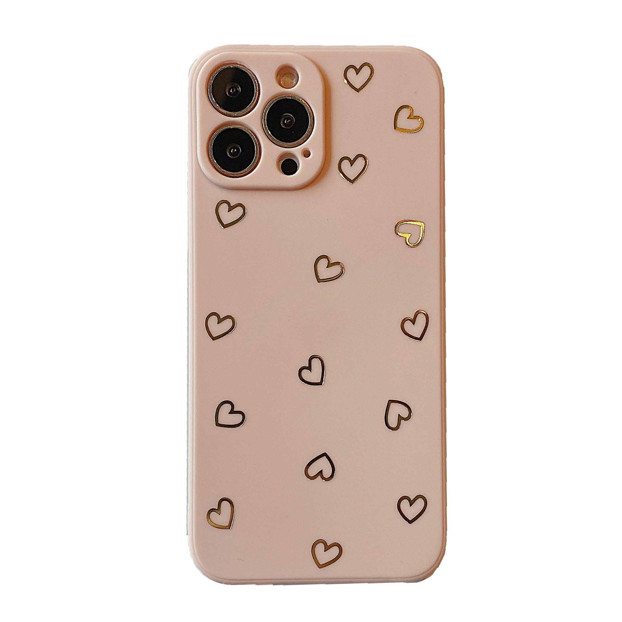Colorful Silicone Case Soft Protection Cute Pattern Cute Little Heart Phone Case For iPhone 14 Pro Max 13 12 11 X XR XS Max 7 8 Plus Silicone Camera Back Case Cover Stevvex