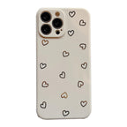 Colorful Silicone Case Soft Protection Cute Pattern Cute Little Heart Phone Case For iPhone 14 Pro Max 13 12 11 X XR XS Max 7 8 Plus Silicone Camera Back Case Cover Stevvex