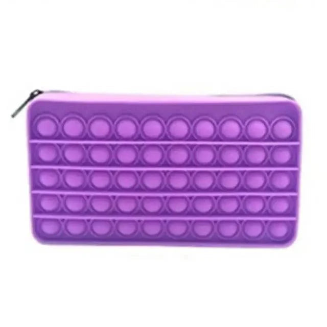 Colorful Stress Relief Squeeze Anti Stress Pop It Soft Pencil Case For Students Rainbow Color School Case Stevvex