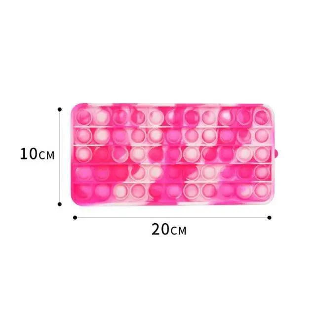 Colorful Stress Relief Squeeze Anti Stress Pop It Soft Pencil Case For Students Rainbow Color School Case Stevvex