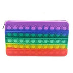 Colorful Stress Relief Squeeze Anti Stress Pop It Soft Pencil Case For Students Rainbow Color School Case Stevvex