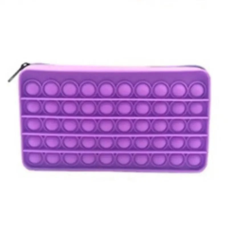 Colorful Stress Relief Squeeze Anti Stress Pop It Soft Pencil Case For Students Rainbow Color School Case Stevvex