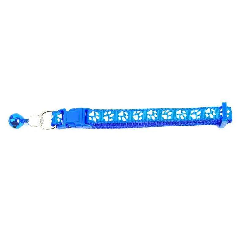 Colorful Super Soft Nylon Pet Adjustable Collars Cute Print Collar Stylish Footprint Pets Necklace Collars For Dogs Stevvex