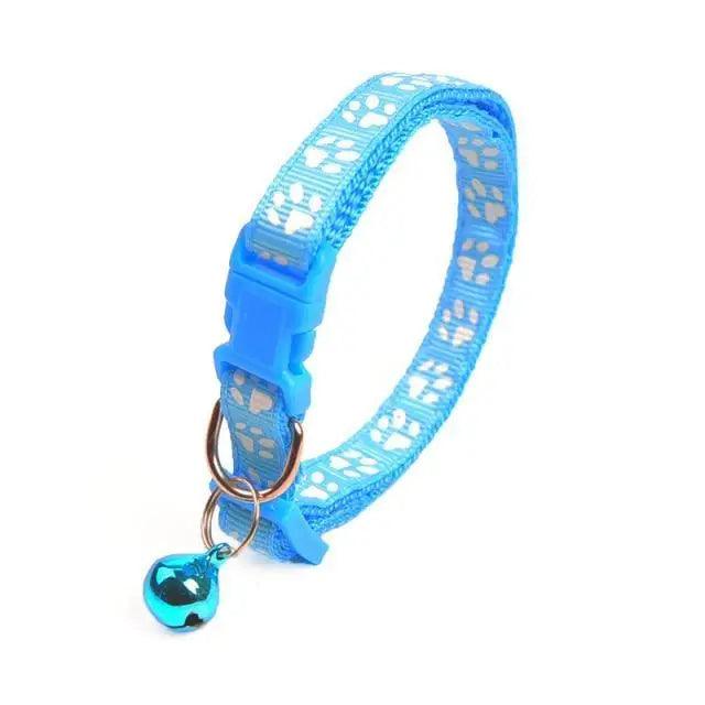 Colorful Super Soft Nylon Pet Adjustable Collars Cute Print Collar Stylish Footprint Pets Necklace Collars For Dogs Stevvex