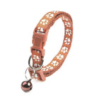 Colorful Super Soft Nylon Pet Adjustable Collars Cute Print Collar Stylish Footprint Pets Necklace Collars For Dogs Stevvex
