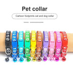 Colorful Super Soft Nylon Pet Adjustable Collars Cute Print Collar Stylish Footprint Pets Necklace Collars For Dogs Stevvex