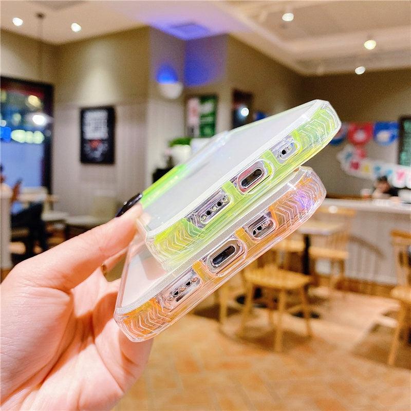 Colorful Translucent Slide Camera Lens Protection Shockproof Phone Case for iPhone Transparent Shockproof Phone Case For iPhone 13 12 11 Pro Max XR XS Max Slide Camera Lens Protection Clear Back Cover Stevvex