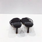 Colorful Women Sandals Slides Slippers Square Open Toe Slip On Thin Mid Heels Pumps Casual Narrow Band Open Toe Sandals Flip Flops Slip On Fashion Dress Heels Back High Heel Slide Slipper