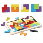 Colorful Wooden Tangram Brain Teaser Puzzle Toys Tetris Game Preschool Imagination Intellectual Educational Kid Toy - SJB-DIAMOND ELITES