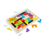 Colorful Wooden Tangram Brain Teaser Puzzle Toys Tetris Game Preschool Imagination Intellectual Educational Kid Toy - SJB-DIAMOND ELITES