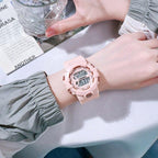 Colour Girls Watches Minimalist Fashion Stylish Waterproof Digital Children Watch Kids Digital Watches For Girls Boys Waterproof Multi-Functional Wristwatches For Children Stevvex