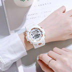 Colour Girls Watches Minimalist Fashion Stylish Waterproof Digital Children Watch Kids Digital Watches For Girls Boys Waterproof Multi-Functional Wristwatches For Children Stevvex