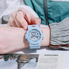 Colour Girls Watches Minimalist Fashion Stylish Waterproof Digital Children Watch Kids Digital Watches For Girls Boys Waterproof Multi-Functional Wristwatches For Children Stevvex