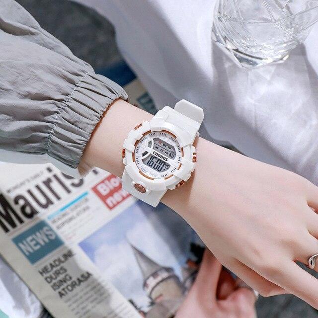 Colour Girls Watches Minimalist Fashion Stylish Waterproof Digital Children Watch Kids Digital Watches For Girls Boys Waterproof Multi-Functional Wristwatches For Children Stevvex