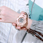 Colour Girls Watches Minimalist Fashion Stylish Waterproof Digital Children Watch Kids Digital Watches For Girls Boys Waterproof Multi-Functional Wristwatches For Children Stevvex