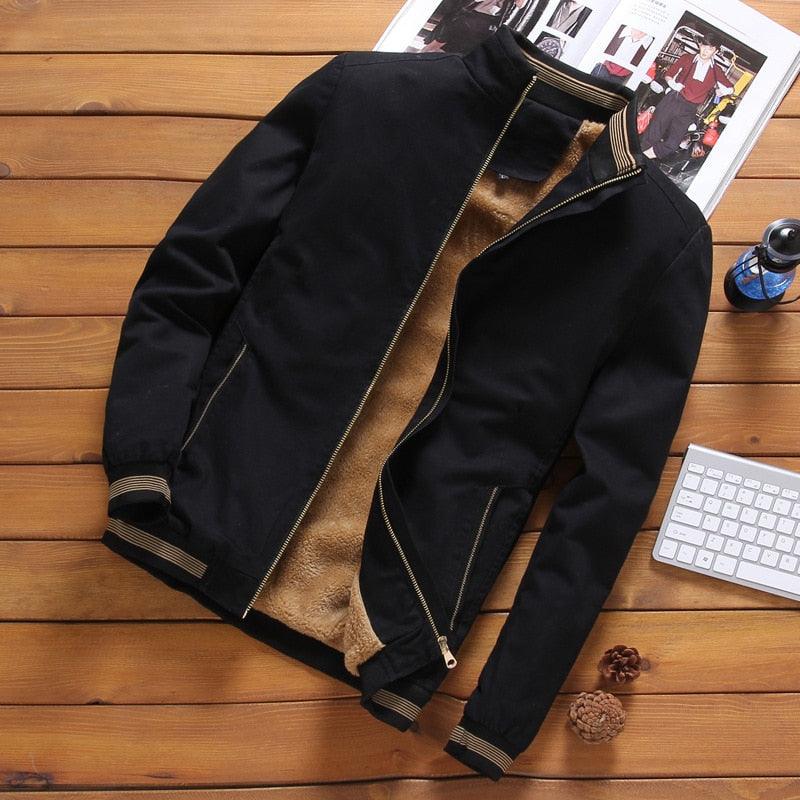 Comfortable Autumn Mens Jackets Casual Male Cotton Thick Warm Jacket Elegant Soft Jackets For Men Water Resistant Windbreaker Jacket Classic Men Clothing Stevvex