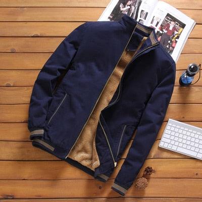 Comfortable Autumn Mens Jackets Casual Male Cotton Thick Warm Jacket Elegant Soft Jackets For Men Water Resistant Windbreaker Jacket Classic Men Clothing Stevvex