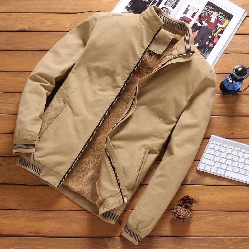 Comfortable Autumn Mens Jackets Casual Male Cotton Thick Warm Jacket Elegant Soft Jackets For Men Water Resistant Windbreaker Jacket Classic Men Clothing Stevvex
