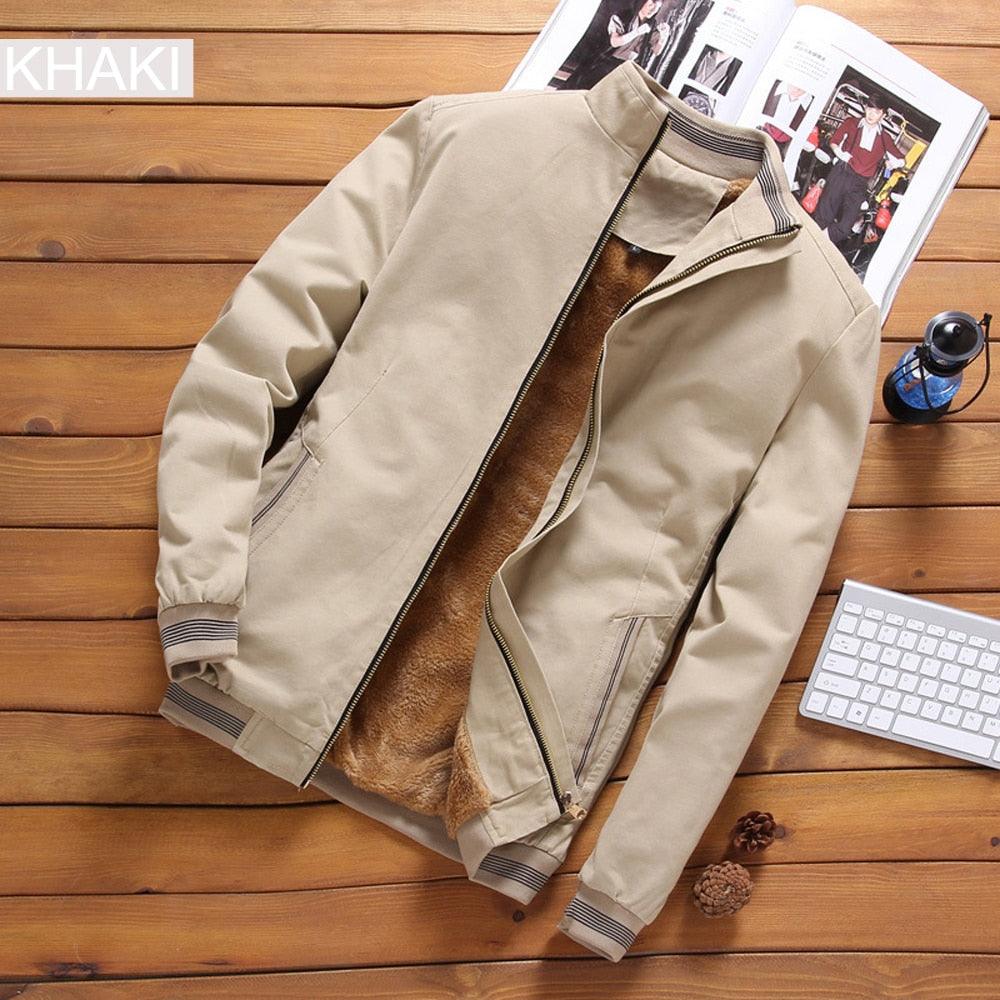 Comfortable Autumn Mens Jackets Casual Male Cotton Thick Warm Jacket Elegant Soft Jackets For Men Water Resistant Windbreaker Jacket Classic Men Clothing Stevvex