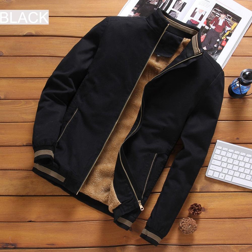 Comfortable Autumn Mens Jackets Casual Male Cotton Thick Warm Jacket Elegant Soft Jackets For Men Water Resistant Windbreaker Jacket Classic Men Clothing Stevvex