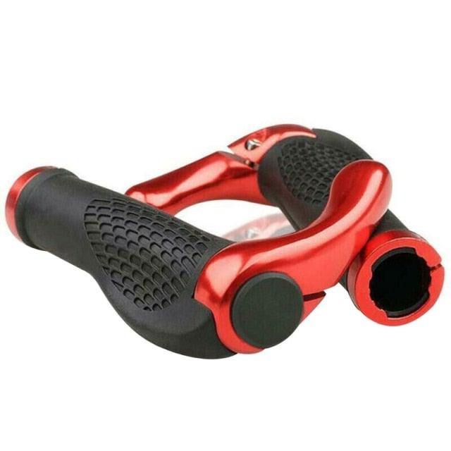Comfortable Bicycle Handlebar End Cap Bike Rubber Anti-Skid Handle Bar Grip Cycling Lock-On Ends Ergonomics Non-Slip Mountain Bike Handlebar Comfortable Shock Absorption Rubber Grips Stevvex