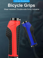 Comfortable Bicycle Handlebars Grip Handles Rubber Integrated Handle Bar Shockproof Anti-Slip Racing Road Bike Grip Anti-Slip Well-Functional Stylish Design Suitable For Performance And Long Riding Stevvex