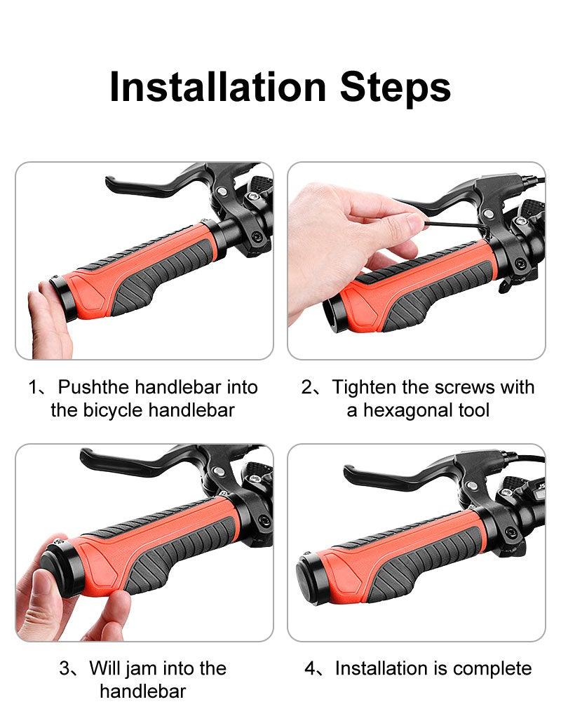 Comfortable Bicycle Handlebars Grip Handles Rubber Integrated Handle Bar Shockproof Anti-Slip Racing Road Bike Grip Anti-Slip Well-Functional Stylish Design Suitable For Performance And Long Riding Stevvex