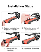 Comfortable Bicycle Handlebars Grip Handles Rubber Integrated Handle Bar Shockproof Anti-Slip Racing Road Bike Grip Anti-Slip Well-Functional Stylish Design Suitable For Performance And Long Riding Stevvex