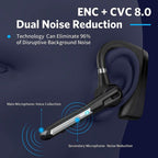 Comfortable Bluetooth Earpiece Wireless Earphone Bluetooth 5.0 Handsfree Earpiece Noise Cancelling HiFi Headset With Dual HD Mic For All Smart Phones Ear Wireless Bluetooth Sport Lightweight Headphones With Case Standby Time For Business Workout Driving Stevvex